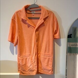 JCREW Men's Orange Short Sleeve Shirt